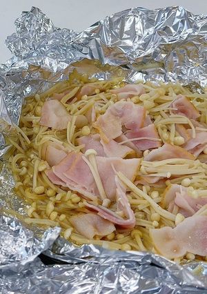 簡単副菜☆えのきとベーコンのバタポン蒸し-レシピのメイン写真