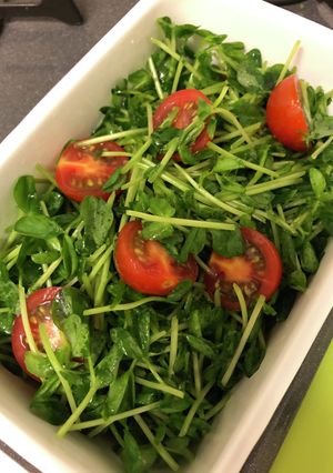 豆苗の鶏ガラスープ和え-レシピのメイン写真