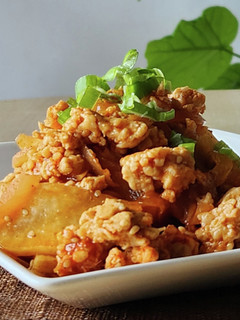 韓国風甘辛そぼろ丼大根☆レンジ☆ひき肉-レシピのメイン写真