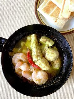トロトロ茄子と海老の山椒風味アヒージョ -レシピのメイン写真