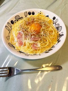 カルボナーラっぽい冷製パスタ ミント風-レシピのメイン写真