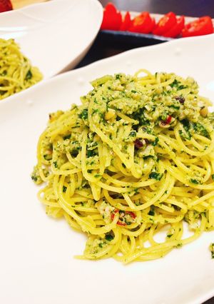 大葉と魚介ラグーソースパスタ-レシピのメイン写真