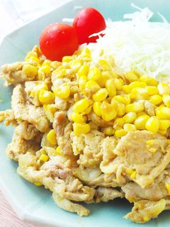 簡単☆豚こまととうもろこしのカレー炒め-レシピのメイン写真