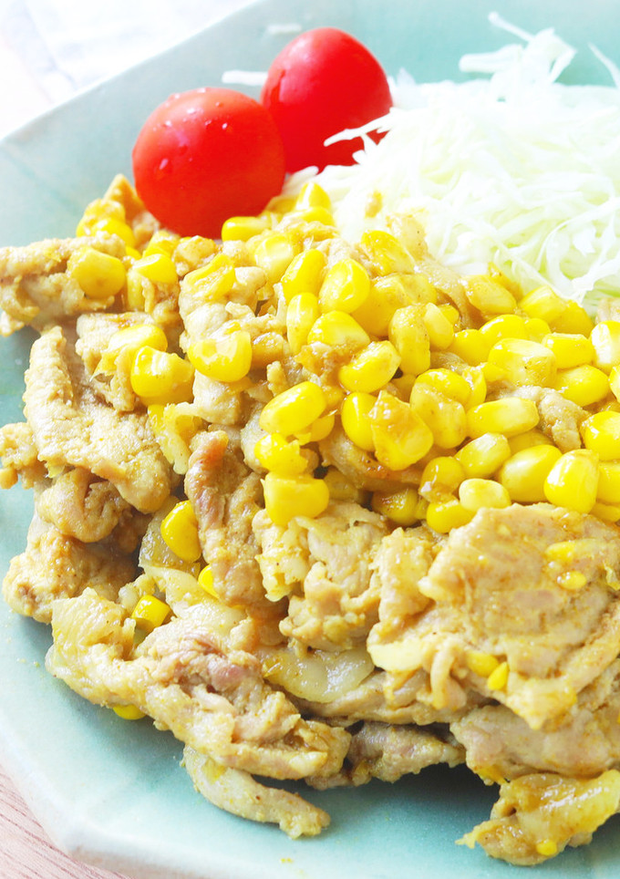 簡単☆豚こまととうもろこしのカレー炒め-レシピのメイン写真