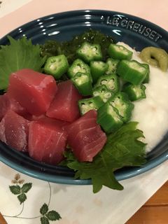 マグロとろろオクラめかぶ丼-レシピのメイン写真