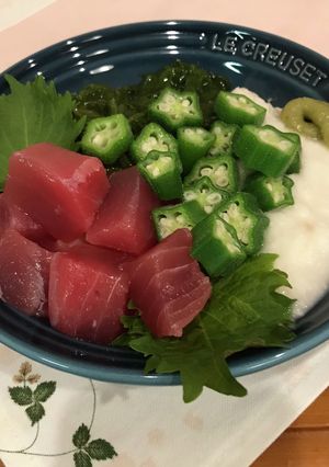 マグロとろろオクラめかぶ丼-レシピのメイン写真