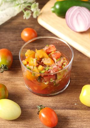 夏野菜を食べる【サルサソース】簡単5分-レシピのメイン写真