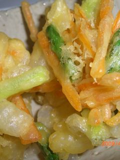 うま甘新たまねぎとアスパラの彩かき揚げ♪-レシピのメイン写真