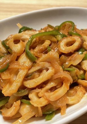 簡単！ちくわでナポリタン-レシピのメイン写真