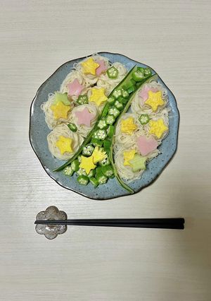 七夕 そうめん-レシピのメイン写真
