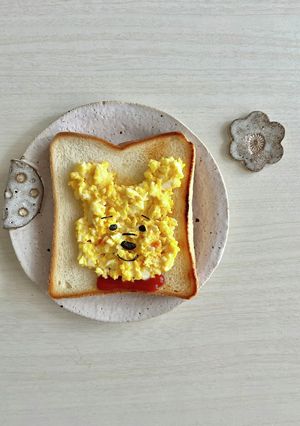 プーさん たまごトースト-レシピのメイン写真