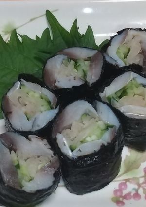 〆鯖の磯辺巻き-レシピのメイン写真