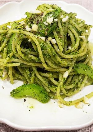 ジェノベーゼパスタ(セロリの葉)-レシピのメイン写真