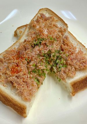 マヨ無し♪ツナ明太トースト-レシピのメイン写真