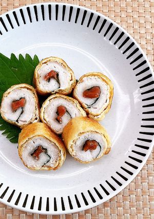 梅しそささみの油揚げ巻き-レシピのメイン写真