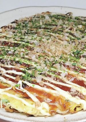 残った素麺でお好み焼き-レシピのメイン写真