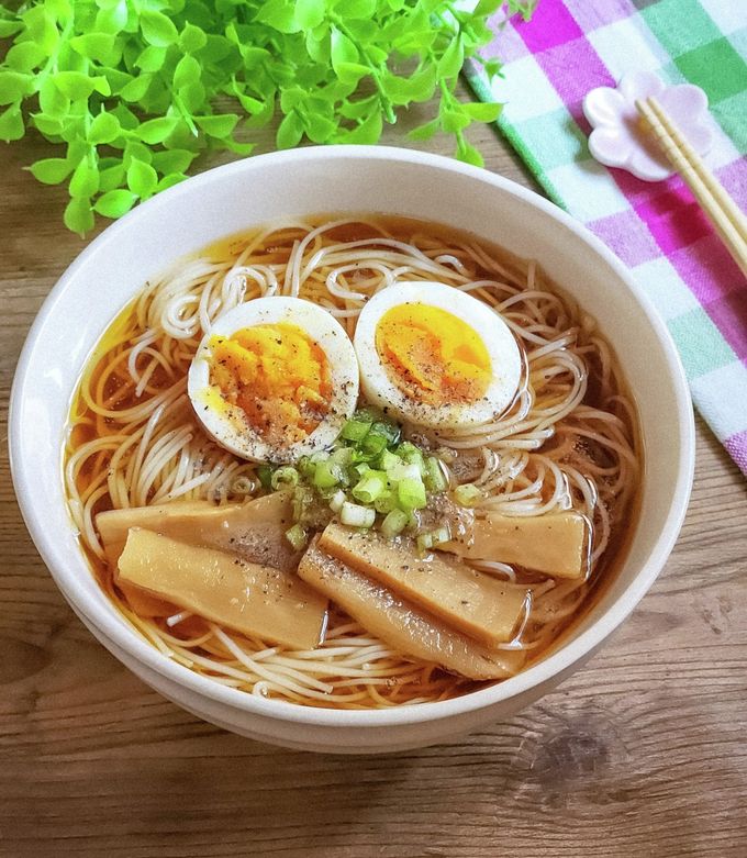 ☆絶品ラーメンスープの冷やしそうめん☆-レシピのメイン写真