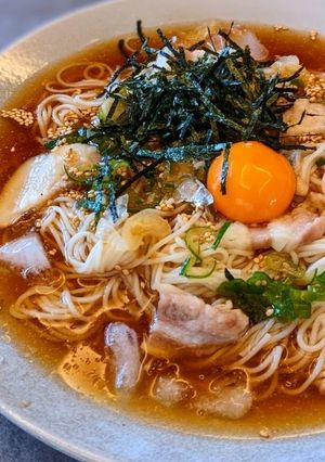 3分で至極　冷やし焼き肉ダレそうめん-レシピのメイン写真