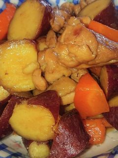鶏肉とサツマイモの煮物-レシピのメイン写真