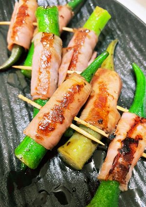 バター醤油オクラベーコン-レシピのメイン写真
