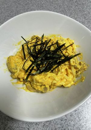 ダイエットとうふ麺うにクリームパスタ風-レシピのメイン写真