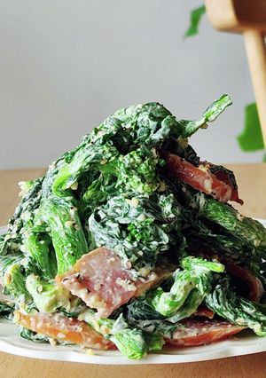 冷凍野菜でサラダ☆ベーコン炒め☆小松菜-レシピのメイン写真