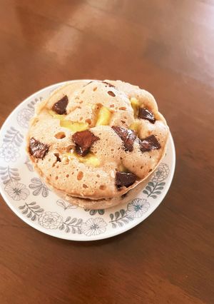 レンジ3分♪米粉チョコバナナ蒸しパン-レシピのメイン写真