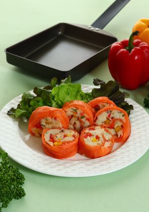 ふわふわ野菜のスモークサーモンロール-レシピのメイン写真