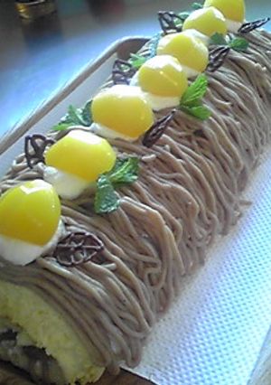 ♪モンブランロール♪-レシピのメイン写真