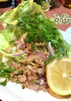 【ダイエットサラダ】鶏ムネ肉のラープガイ-レシピのメイン写真