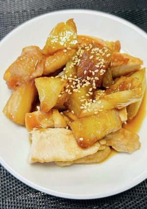お酢でさっぱり！鶏むね肉の照り焼き-レシピのメイン写真