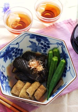 \大同電鍋レシピ/茄子とオクラの煮物-レシピのメイン写真