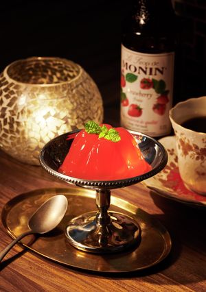 モナンシロップで♡ぷるぷるいちごゼリー-レシピのメイン写真