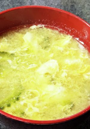 塩分補給！苦味控えめゴーヤと卵のお味噌汁-レシピのメイン写真