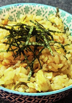新感覚☆納豆と塩昆布の旨味◎な炊込みご飯-レシピのメイン写真