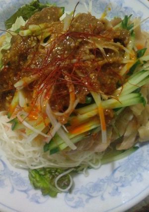 絶品！棒棒鶏サラダそうめん-レシピのメイン写真