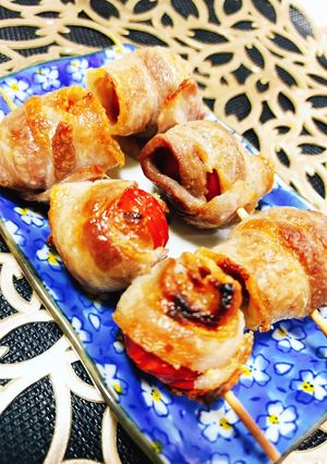 ミニトマトの豚バラ巻き！おうち居酒屋-レシピのメイン写真