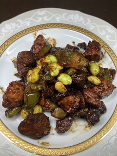 豚肉とナスとピーマンと枝豆の味噌炒め-レシピのメイン写真