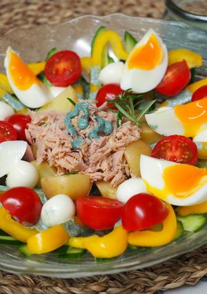 高たんぱく☆夏野菜のボリュームサラダ-レシピのメイン写真