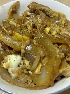 🌟豚肉と玉ねぎの甘辛卵とじ丼*-レシピのメイン写真