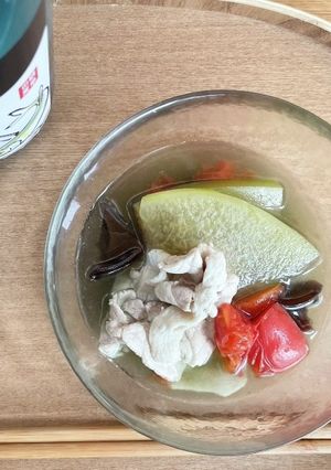 冷んやり⭐︎とうがんと豚肉の煮物♪-レシピのメイン写真