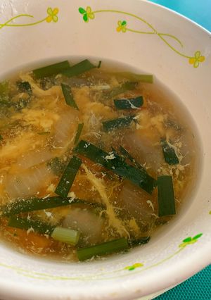 ニラ玉スープ☆給食メニュー-レシピのメイン写真