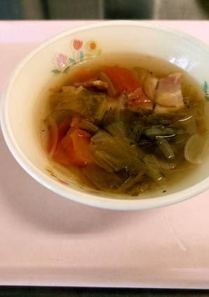 【保育所給食】トマトとレタスのスープ　-レシピのメイン写真
