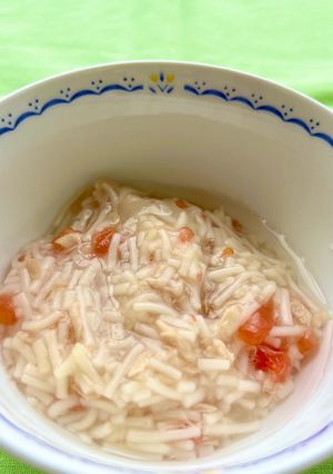 【離乳食】7か月から　トマトそうめん-レシピのメイン写真