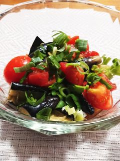 揚げ茄子とトマトのポン酢だれごま風味-レシピのメイン写真
