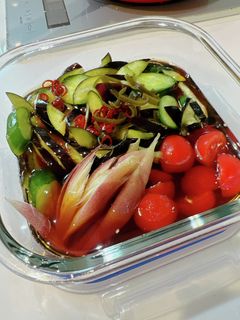 麺つゆ・白だしで出汁香る夏野菜漬け-レシピのメイン写真
