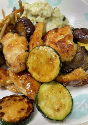 鶏胸肉と夏野菜の梅風味-レシピのメイン写真