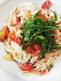 ベーコン☆トマトそうめん-レシピのメイン写真
