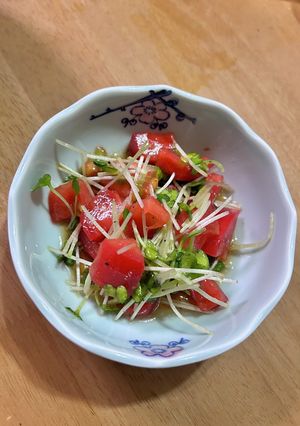 貝割れとトマトの簡単夏サラダ-レシピのメイン写真
