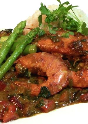 【ダイエット飯】タイ風海老のハーブカレー-レシピのメイン写真